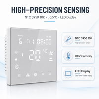 Termostato Inteligente Tuya para Fan Coil HVAC con WiFi y Modbus, Compatible con Alexa y Google Home para Villas y Hogares