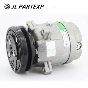 Compressore AC per Condizionatore d'Aria JL PARTEXP 24V 12V <span class=keywords><strong>Tipo</strong></span> V5 per Escavatore Hyundai R200W 7A 2005 - Product Image 1