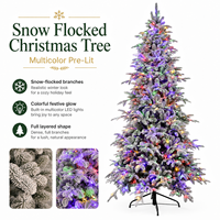 Guirlandes lumineuses de Noël d'intérieur à brancher, LED blanc chaud, pré-éclairées pour arbre de Noël, décoration de fenêtre et de fête
