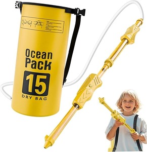 Pistolets à eau pour enfants, pistolet à eau à longue portée avec réservoir à dos (15L), jouets d'été en PVC pour la plage, arroseur pour enfants en plein air - Product Image 1