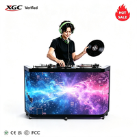Écran LED flexible d'intérieur XGC sur mesure P2 & P2.5 pour DJ, comptoir de réception, affichage LED elliptique
