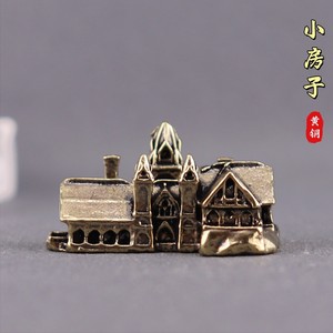 Miniaturas de Casas Pequeñas de Latón, Figuras de Castillo, Arquitectura, Micropaisaje, Manualidades de Escritorio, Adornos, Accesorios de Decoración para el Hogar - Product Image 1