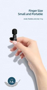 Không dây <span class=keywords><strong>Bluetooth</strong></span> Lavalier Microphone Loại C ve áo Clip <span class=keywords><strong>mic</strong></span> cho tiktok vlog Hỗ trợ đa kênh thời gian thực trộn Microphone - Product Image 6