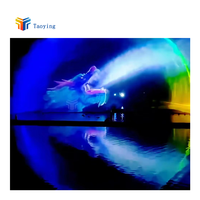 Projection de rideau d'eau en cartographie 3D Projection de rideaux d'eau fontaine écran d'eau Projecteur laser avec système de sonorisation