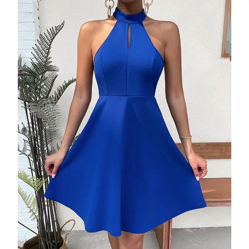 Hot Selling Summer new style sexy backless dress sleeveless prom dresses