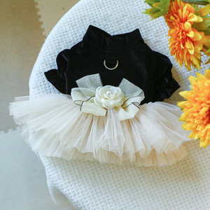 Nueva ropa de primavera/verano para perros pequeños y medianos, incluyendo faldas de tul y vestidos de novia estilo Hepburn. - Product Image 4