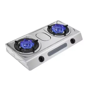 kitchen appliances fierce double burner gas stove stainless steel mart/tuya/app/Bluetooth/WIFI