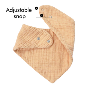 Bavaglino per Neonati in Mussola Regolabile, Colore Neutro, Morbido Asciugamano Triangolare per Alimentazione e Ruttino, 100% Cotone - Product Image 6