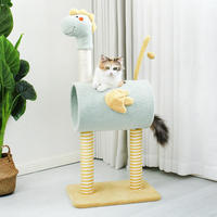 Produit pour animaux de compagnie en gros du fabricant : Arbre à chat en bois et sisal avec griffoir