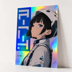 Affiches d'art personnalisées en feuille métallique, impressions holographiques métalliques Anime/<span class=keywords><strong>Manga</strong></span>, illustrations d'exposition, merchandising, édition limitée, affiches Holo Fanart - Product Image 4