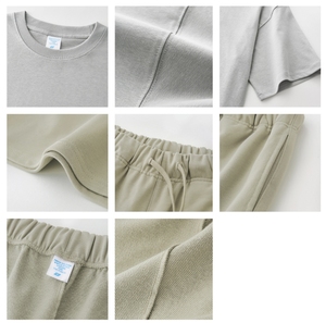 Conjunto <span class=keywords><strong>de</strong></span> Camiseta y Pantalones Cortos Yukaihe para Hombre, Tela Gruesa <span class=keywords><strong>de</strong></span> Algodón, Conjuntos Cortos para Hombre, Camiseta Personalizada <span class=keywords><strong>de</strong></span> Algodón y Pantalones Cortos - Product Image 2