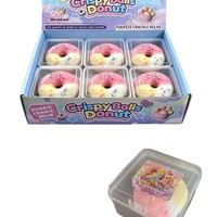 Permen Donat Macaron Pelangi Silikon Renyah dan Lembut, Alat Penghilang Stres, Dikemas Secara Individual untuk Usia 14+