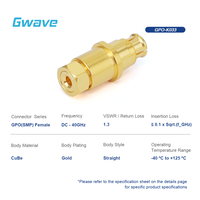 Connecteur coaxial RF femelle GPO (SMP) CuBe 50 Ohm plaqué or -40 à +125 DC-40GHz