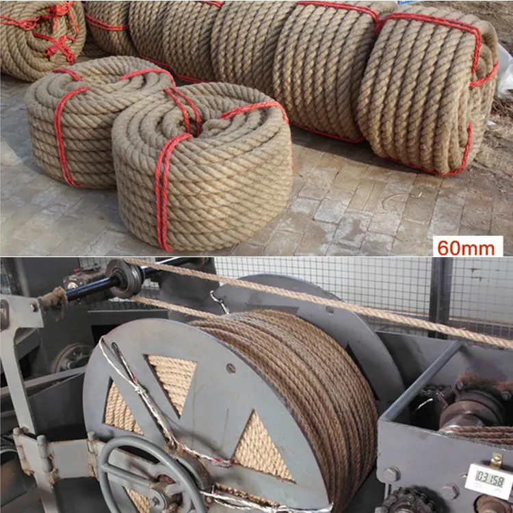 Corda di canapa anti-invecchiamento fibra di sisal kenya corda di iuta da 16mm