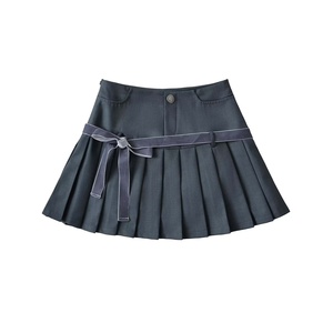 Falda de chifón plisada de corte A para <span class=keywords><strong>niña</strong></span>, natural, a media pantorrilla, con botones, transpirable, de secado rápido, antibacteriana y antiestática - Product Image 5
