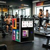 Máquina expendedora de café y proteína en polvo de autoservicio para gimnasios con pantalla táctil YISO/18.5 pulgadas y función de limpieza automática