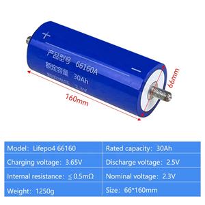 2,3 V 30AH 66160 Zylindrische Lifepo4-Lithium-Ionen-Solarenergiespeicherbatterie mit 3000 Zyklen für die industrielle Lagerung zu Hause - Product Image 2