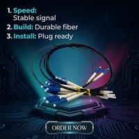 Cordon de raccordement fibre optique LC SC-SC/1M pour utilisation FTTH avec garantie de 30 ans et réseau IP