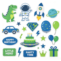 Accessoires de photomaton en PVC personnalisés en gros, dinosaures, licornes, accessoires de photomaton compostables et écologiques pour enfants