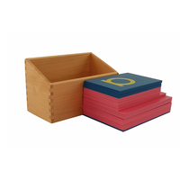 Lettres Montessori en papier sable, majuscules et cursives, avec boîte – Jouets éducatifs Montessori pour l'apprentissage de la langue