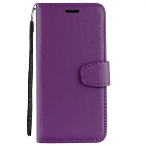 Premium Kulit Flip Smart Case PENUTUP UNTUK iPhone X XS Logo Kustom Kulit Dompet Ponsel Case dengan Slot Kartu