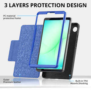 Custodia Antiurto con Funzione Auto Sleep/Wake per <span class=keywords><strong>Samsung</strong></span> <span class=keywords><strong>Tab</strong></span> A11 8.7 Pollici X135F/X135N, <span class=keywords><strong>Cover</strong></span> Professionale con Supporto Regolabile - Product Image 5