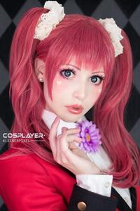 Perruque de cosplay Ainizi Yumemi Yumemite à double queue de cheval synthétique résistante à la chaleur, inspirée de la série <span class=keywords><strong>Kakegurui</strong></span>, pour filles - Product Image 2