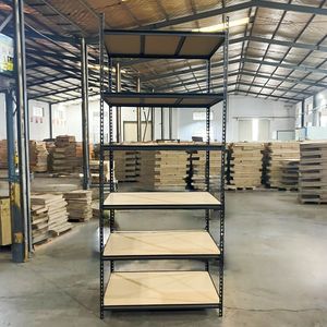 יצרן סין 6 שורות מחסן מדף אור חובה bolted זווית מודפסת מדף יחידת מתכת אחסון מדפים וצריפים - Product Image 2