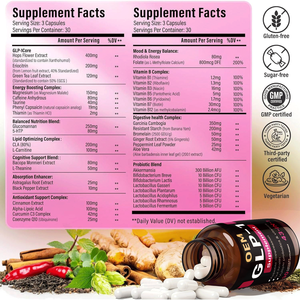 Cápsulas de Suplemento Herbal OEM/ODM GLP-1, Complexo de Vitaminas e Minerais, Dose Diária de 2 Cápsulas para Melhorar a Densidade Óssea e Aliviar o Estresse - Product Image 3