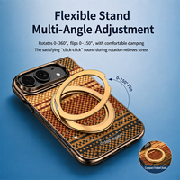 Nouveautés : Étui de téléphone magnétique pliable en métal 360° pour iPhone Duo avec protection d'écran en verre trempé et coque fine en plastique texturé fibre