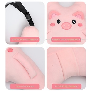 Almohada de cuello de felpa suave estilo caricatura Longyang, cojín para coche con relleno de seda, para dormir en el coche, previene la asfixia, imprescindible - Product Image 3