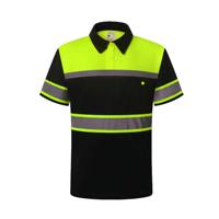 Camiseta Polo de Manga Corta de Alta Visibilidad Reflectante para Trabajadores de la Construcción, Secado Rápido, Transpirable, con Logotipo Personalizado, Naranja
