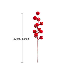 Fruit artificiel <span class=keywords><strong>de</strong></span> Noël aux baies rouges - Fleur réaliste et plante <span class=keywords><strong>de</strong></span> simulation - Product Image 3