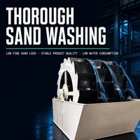 Machine à laver le sable industrielle à roues, fonctionnement stable et professionnel, avec garantie d'un an