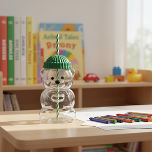 Vaso <span class=keywords><strong>de</strong></span> Vidrio con Pajita <span class=keywords><strong>de</strong></span> Oso <span class=keywords><strong>de</strong></span> 560 ml, para Niños, Reutilizable, con Tapa y Pajita, para Café, Leche, Té, Regalo <span class=keywords><strong>de</strong></span> Cumpleaños, <span class=keywords><strong>Navidad</strong></span>, Moderno y Personalizado - Product Image 6