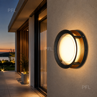 Applique murale extérieure moderne en aluminium avec LED pour villa, façade, entrée d'hôtel, balcon, terrasse, jardin, allée, lumière chaude, IP65, aménagement paysager extérieur