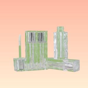 Hot Sell Factory Direct <b>Sales</b> Stock 3ml Capacity Transparent Square Wavy Pattern Lip Gloss Tubes - Product Image 1