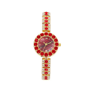 Montre pour femme, simple, élégante, rétro, sertie de diamants, haut de gamme, petite montre à quartz - Product Image 1