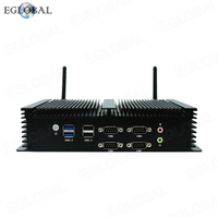 Computadora Industrial sin Ventilador EGLOBAL, Intel Core i5-8130U, 2*DDR4, MSATA, 8*USB, 6*COM, VGA, HD, 2*RJ45, LAN de 2.5G, Audio Integrado, Mini PC