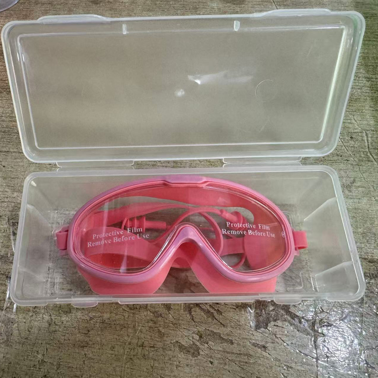 Caja de almacenamiento para gafas de natación rosa flor de cerezo