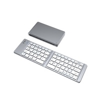 Mini Teclado Inalámbrico Plegable Portátil JOMAA, Teclado Recargable BT + Mouse Inalámbrico 2.4G para Windows, iOS y PC