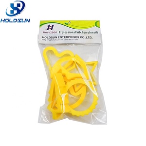 Ensemble de presse-biscuits manuels écologiques de couleur personnalisée, 6 pièces, <span class=keywords><strong>emporte</strong></span>-pièces en plastique en forme d'étoile et de cœur, sans danger pour les aliments, pour la pâtisserie - Product Image 5