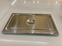 Edelstahldeckel für GN-Behälter 1/1, NSF/FDA-zertifiziert, Gastronorm-Behälterdeckel, gewerblicher Deckel, Anti-Klemm-Deckel für Dampftischbehälter, Marie Buffet Speisenwärmer