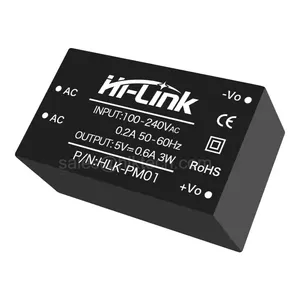 HLK-PM01HLK-PM03 AC-DC HLK-PM12โมดูลแหล่งจ่ายไฟขนาดเล็ก220V ถึง5V/3.3V/12V โมดูลแหล่งจ่ายไฟสวิตช์อัจฉริยะสำหรับใช้ในครัวเรือน