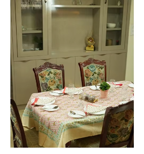 Mantel moderno Floral de algodón duradero, tela estampada con bloques elegantes para mesa de comedor, Hotel, restaurante, venta al por mayor, tejido de exportación - Product Image 4