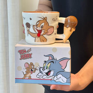 Tasse en céramique Tom et Jerry avec poignée en forme de crème glacée, design de dessin animé, pour café, thé, cadeau pour filles et enfants - Product Image 4