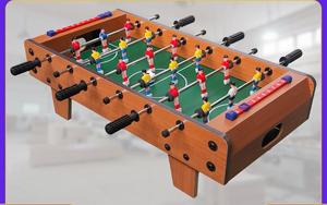 Mini table de jeu de football de table |   Bois durable, design portable |   Parfait pour le plaisir en famille et les pauses au bureau - Product Image 3