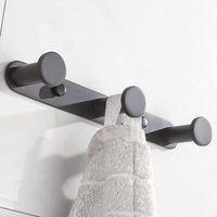Porte-manteau mural en acier inoxydable Sondoly, crochets pour serviettes pour la salle de bain