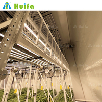 Système de culture hydroponique SINO AGRI pour ferme verticale, à double niveau, multi-étages, avec support de culture mobile en ABS de grande taille