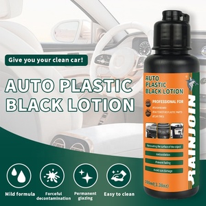 Lotion Restauratrice pour Plastiques de <span class=keywords><strong>Voiture</strong></span> 100ml, Lotion Noire Anti-Décoloration et Anti-Oxydation pour Plastiques Auto avec Applicateur Éponge Bleue - Product Image 3